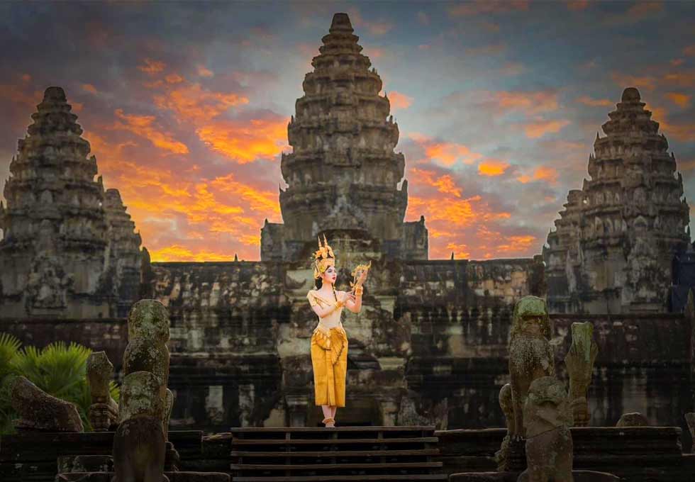 Angkor Wat possesses unique and distinctive architecture