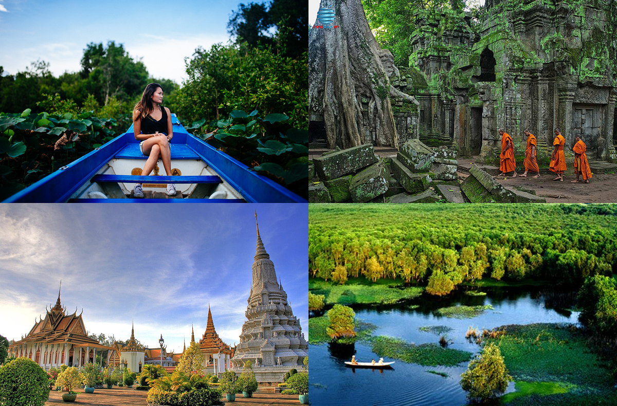 A river cruise journey combining Vietnamese and Cambodian culture.