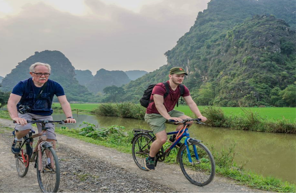 Cycling Through Peaceful Countryside