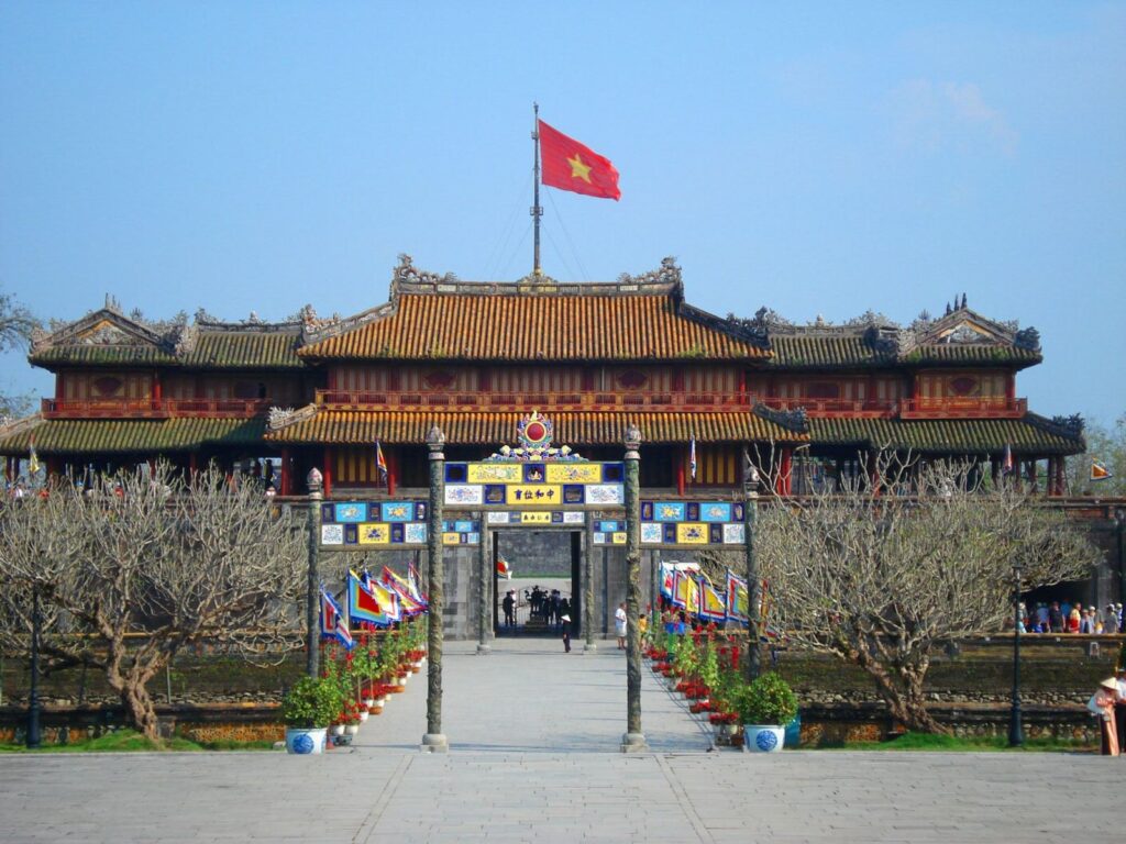 Hue Imperial Citadel and ancient royal architecture in Vietnam