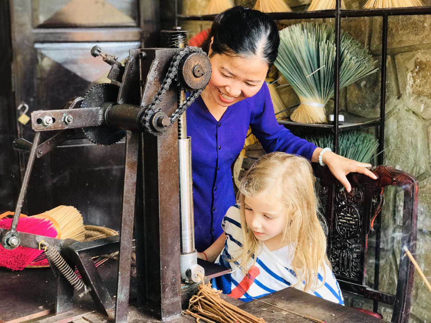 When you visit Hue, you can learn how to make kites