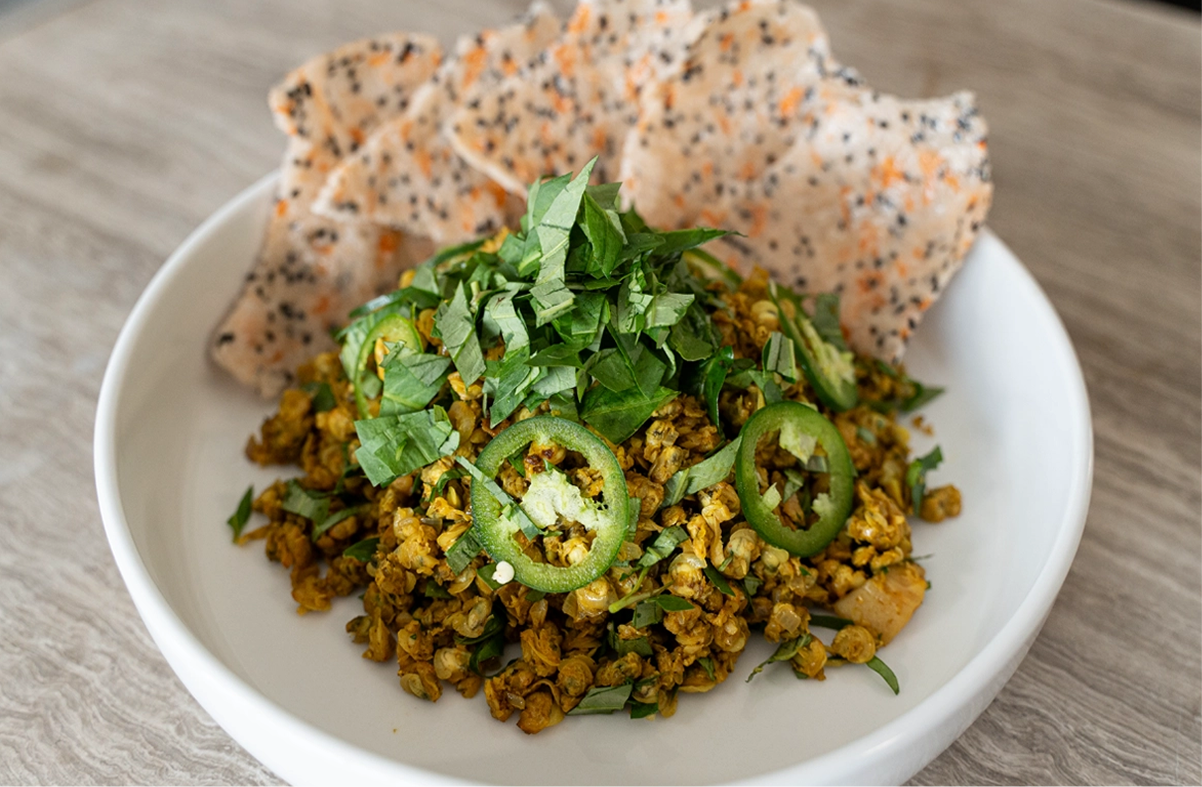 Banh Dap and Stir-Fried Baby Clams