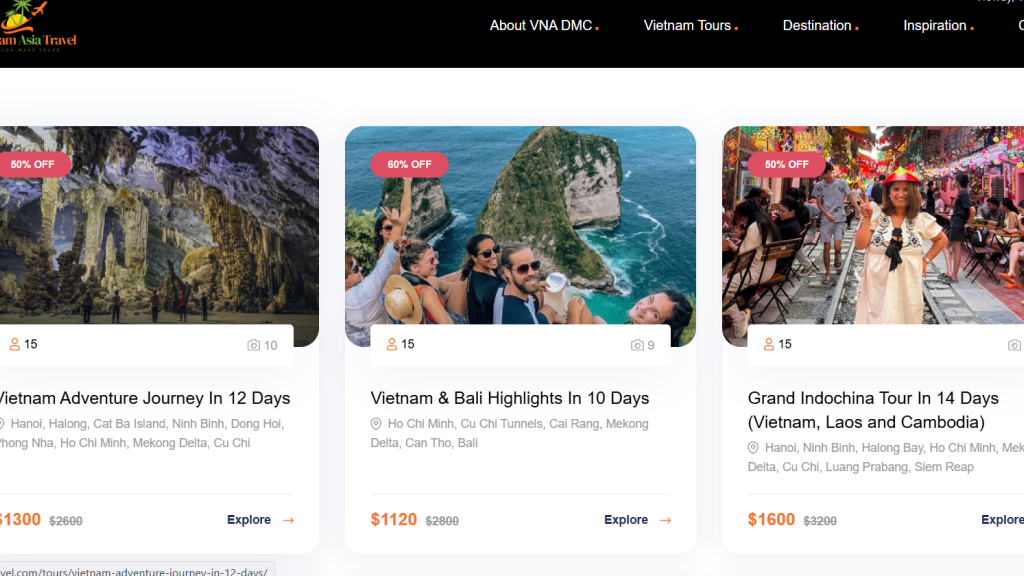 Vietnam Asia Travel is a highly responsive Vietnam DMC recognized for delivering tailor-made private tours